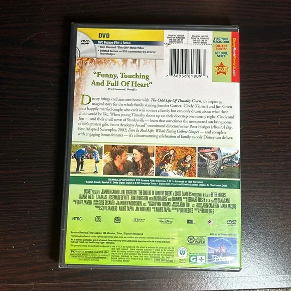 DVD The Odd Life of Timothy Green” NWT - Picture 2 of 3